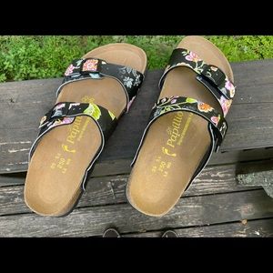 NWOT floral Birkenstock Papillio sandals, sz 39/8